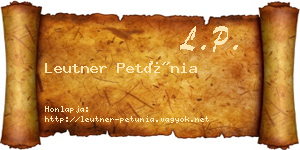 Leutner Petúnia névjegykártya